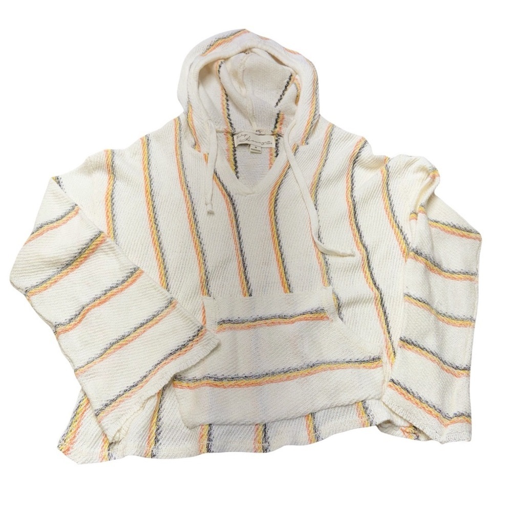 Vintage Havana Striped lightweight Beach Hoodie - Picture 3 of 6